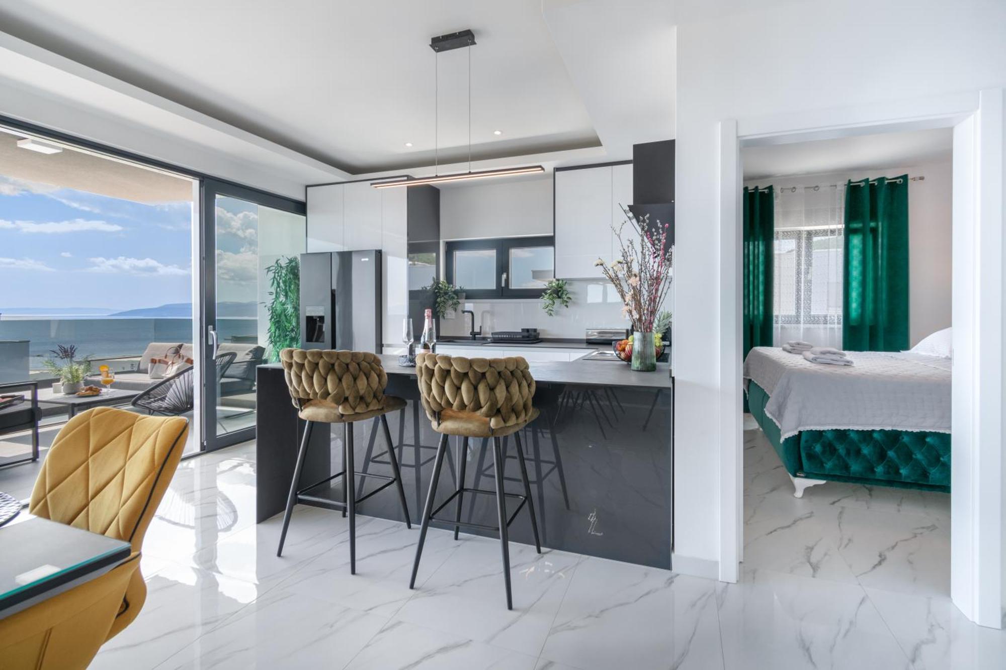 Lux Penthouse Panoramic View With Jacuzzi Makarska Exterior foto