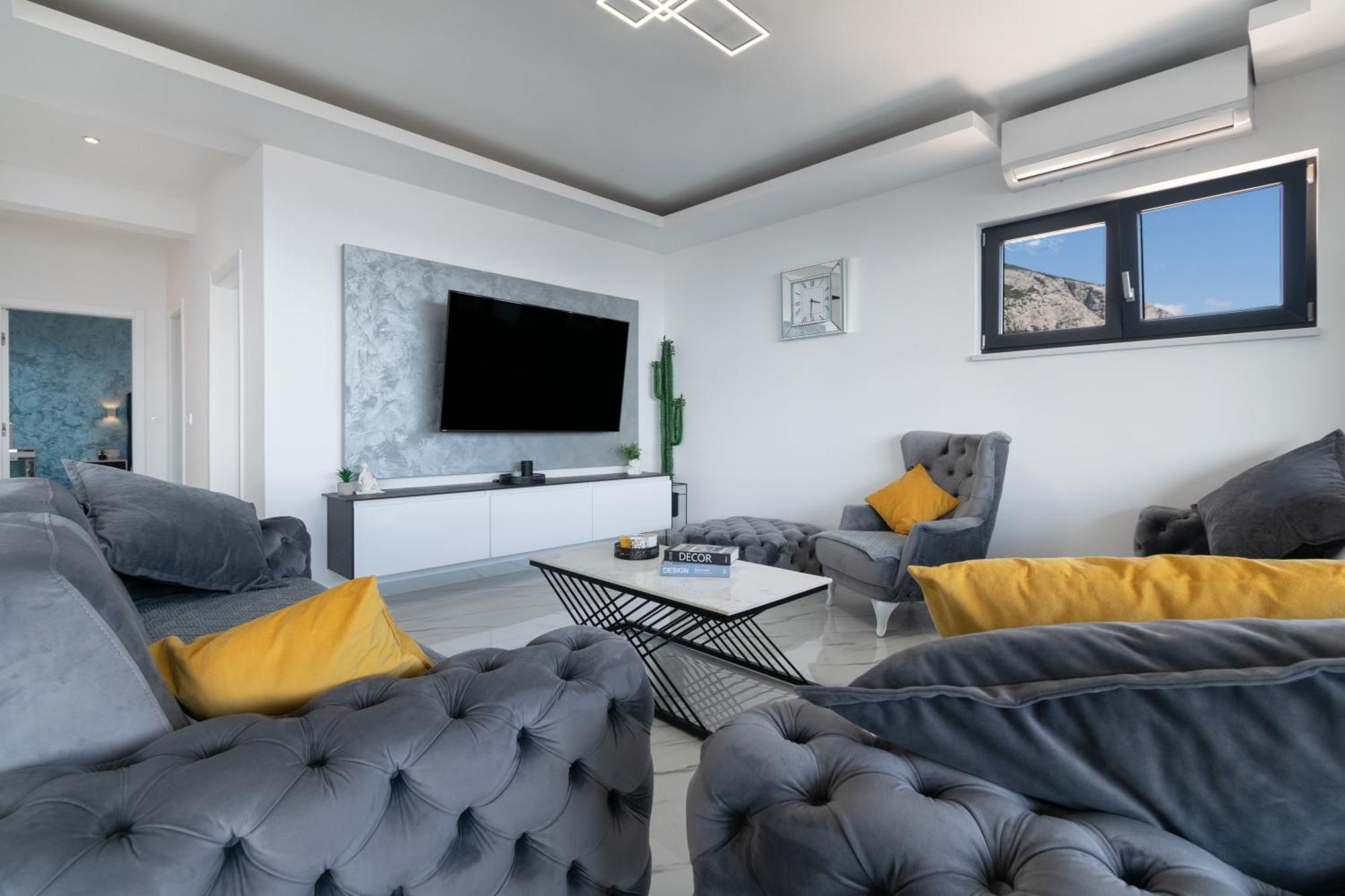 Lux Penthouse Panoramic View With Jacuzzi Makarska Exterior foto