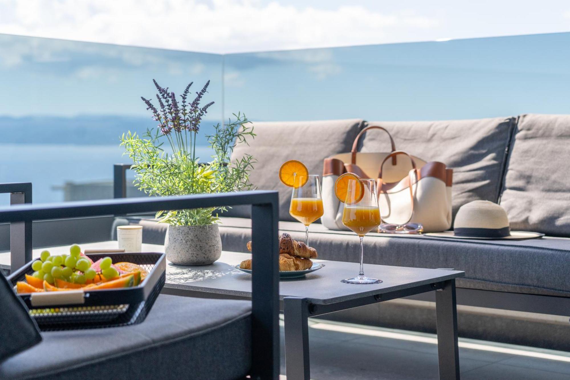 Lux Penthouse Panoramic View With Jacuzzi Makarska Exterior foto